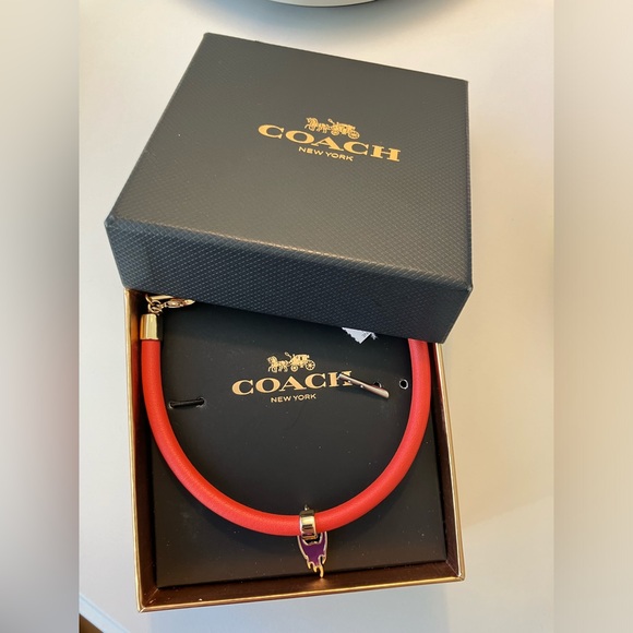 COACH Lucky Dice Rolled Leather Bracelet W/Box - Picture 2 of 2